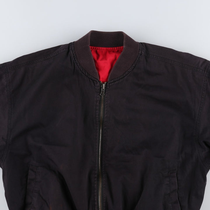 Marlboro Advertising Reversible Back Logo Cotton Blouson, Men's Size L (approx.) cotton black type Vintage Second Hand