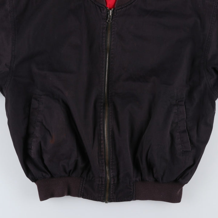 Marlboro Advertising Reversible Back Logo Cotton Blouson, Men's Size L (approx.) cotton black type Vintage Second Hand