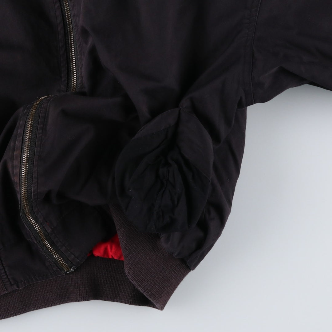 Marlboro Advertising Reversible Back Logo Cotton Blouson, Men's Size L (approx.) cotton black type Vintage Second Hand