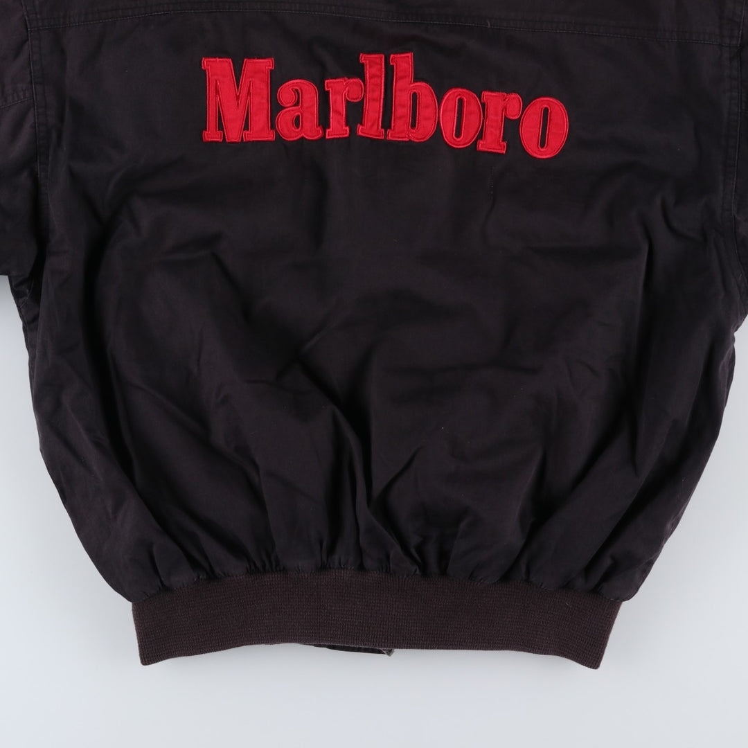 Marlboro Advertising Reversible Back Logo Cotton Blouson, Men's Size L (approx.) cotton black type Vintage Second Hand