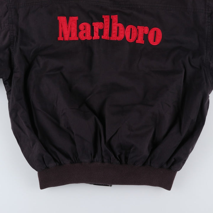 Marlboro Advertising Reversible Back Logo Cotton Blouson, Men's Size L (approx.) cotton black type Vintage Second Hand
