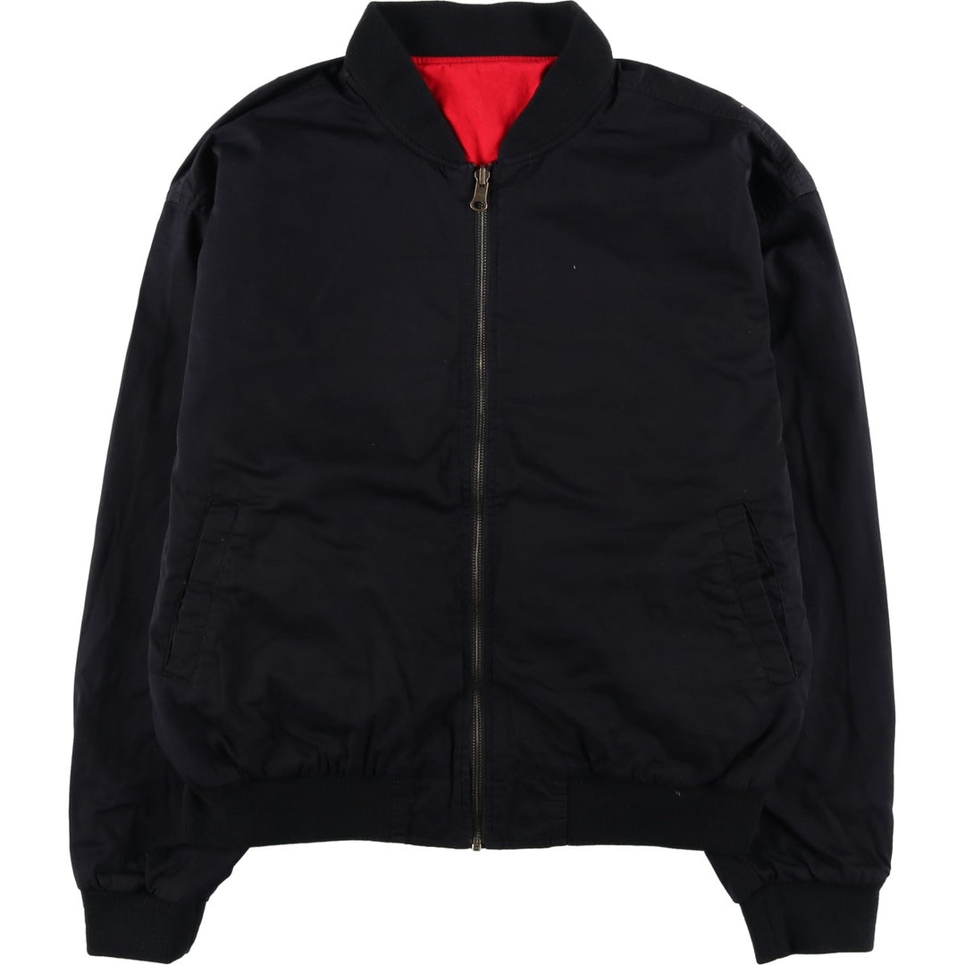 Marlboro Advertising Reversible Back Logo Cotton Blouson, Men's Size L (approx.) cotton black type Vintage Second Hand