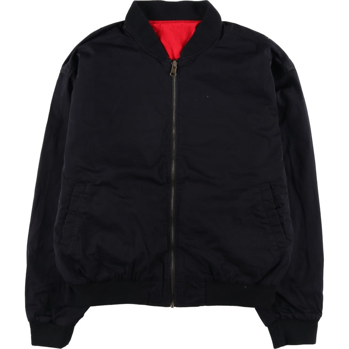 Marlboro Advertising Reversible Back Logo Cotton Blouson, Men's Size L (approx.) cotton black type Vintage Second Hand