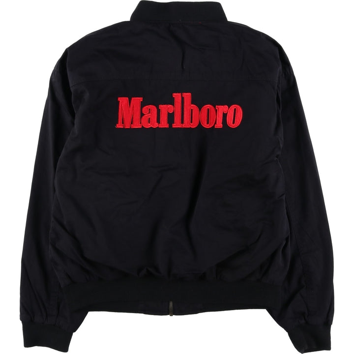 Marlboro Advertising Reversible Back Logo Cotton Blouson, Men's Size L (approx.) cotton black type Vintage Second Hand