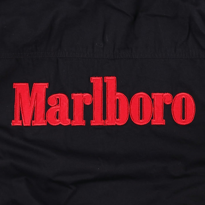 Marlboro Advertising Reversible Back Logo Cotton Blouson, Men's Size L (approx.) cotton black type Vintage Second Hand