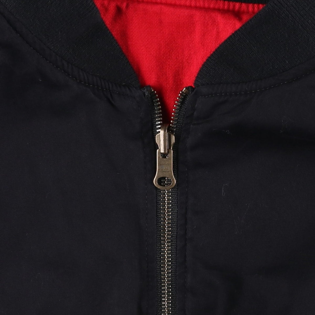 Marlboro Advertising Reversible Back Logo Cotton Blouson, Men's Size L (approx.) cotton black type Vintage Second Hand