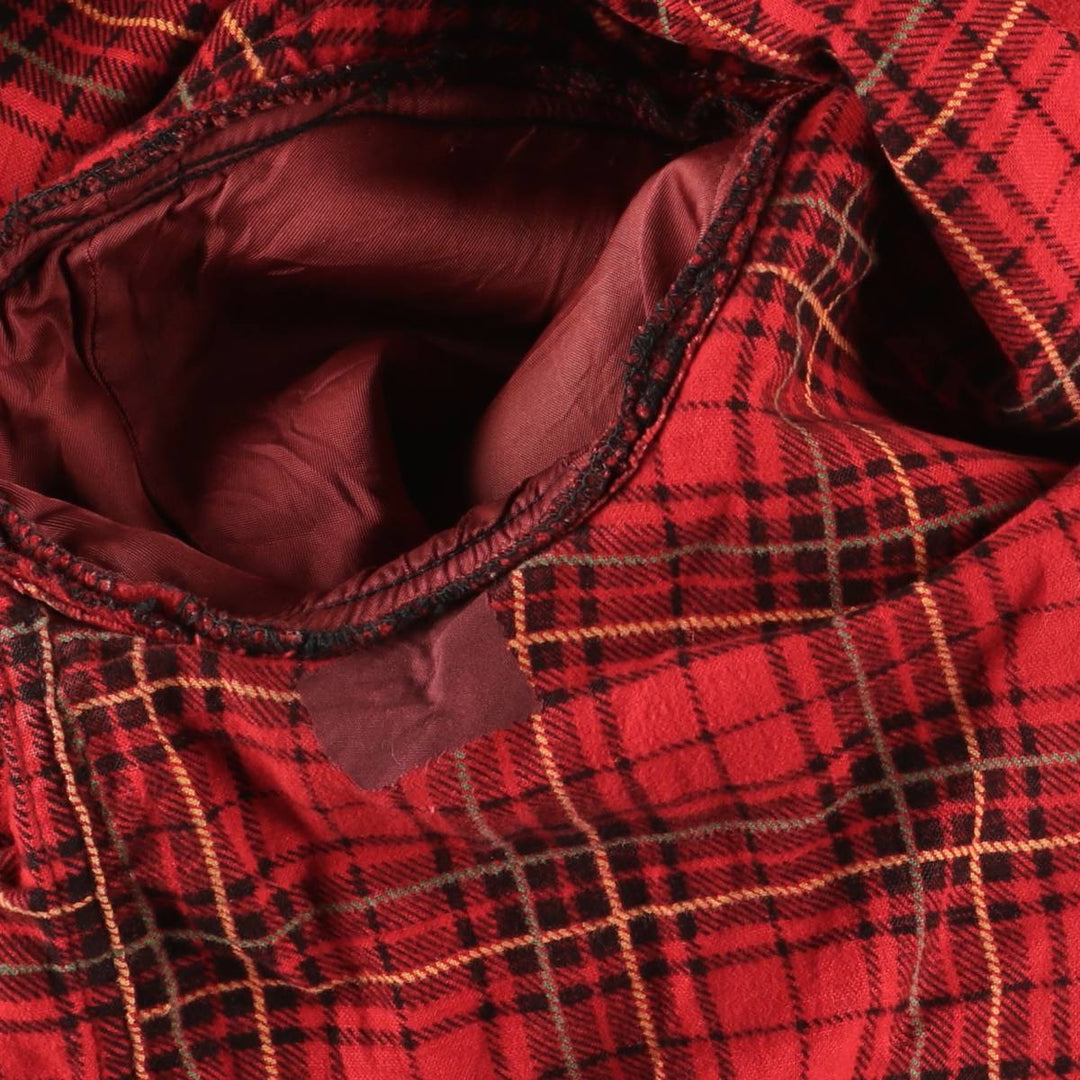Vintage 1950'S Sears JC Higgins Check Pattern Wool Hunting Jacket, Men's Size Medium unclear red type Vintage Second Hand
