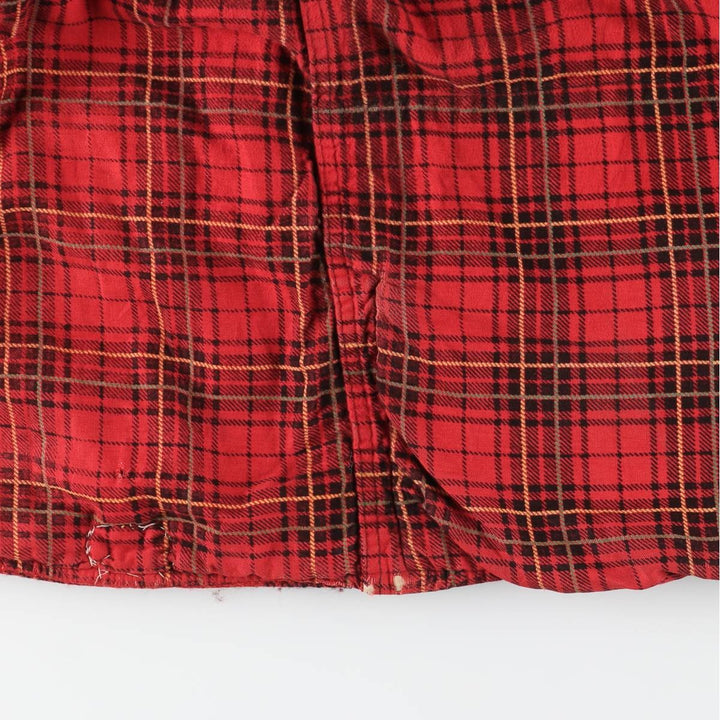 Vintage 1950'S Sears JC Higgins Check Pattern Wool Hunting Jacket, Men's Size Medium unclear red type Vintage Second Hand