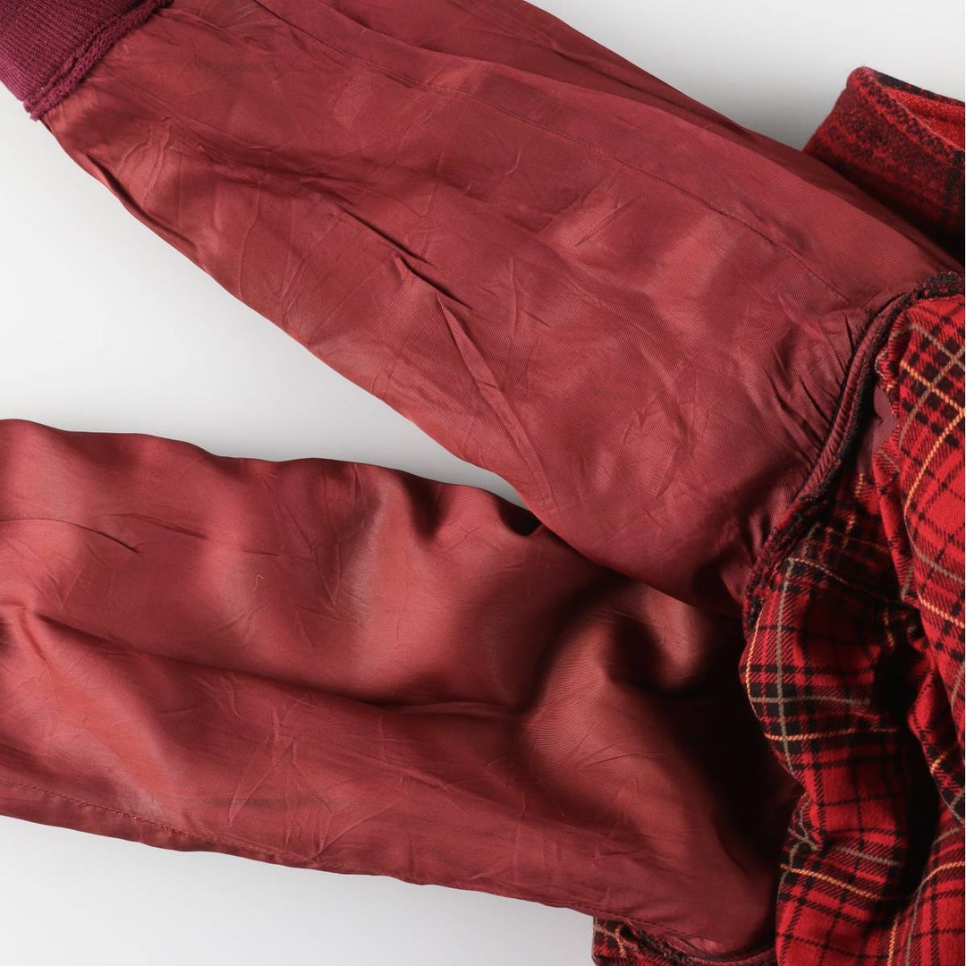 Vintage 1950'S Sears JC Higgins Check Pattern Wool Hunting Jacket, Men's Size Medium unclear red type Vintage Second Hand