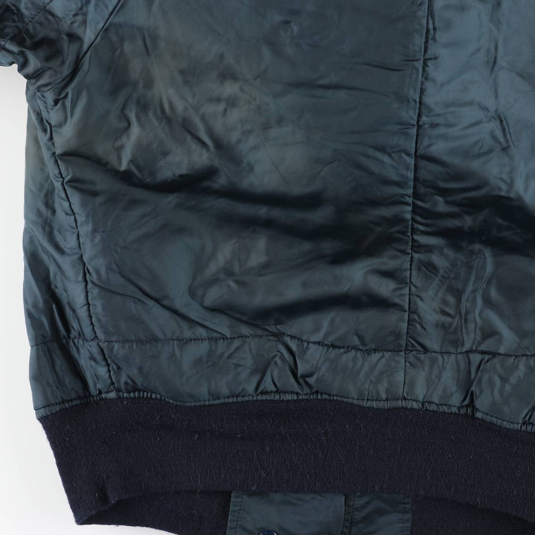 80s-90'S Civilian Alpha N-2B Type Padded Military Flight Jacket, Made in USA, Large (Men's L equivalent), Vintage unclear navy blue type Vintage Second Hand