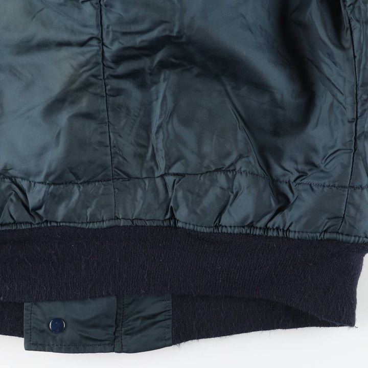 80s-90'S Civilian Alpha N-2B Type Padded Military Flight Jacket, Made in USA, Large (Men's L equivalent), Vintage unclear navy blue type Vintage Second Hand