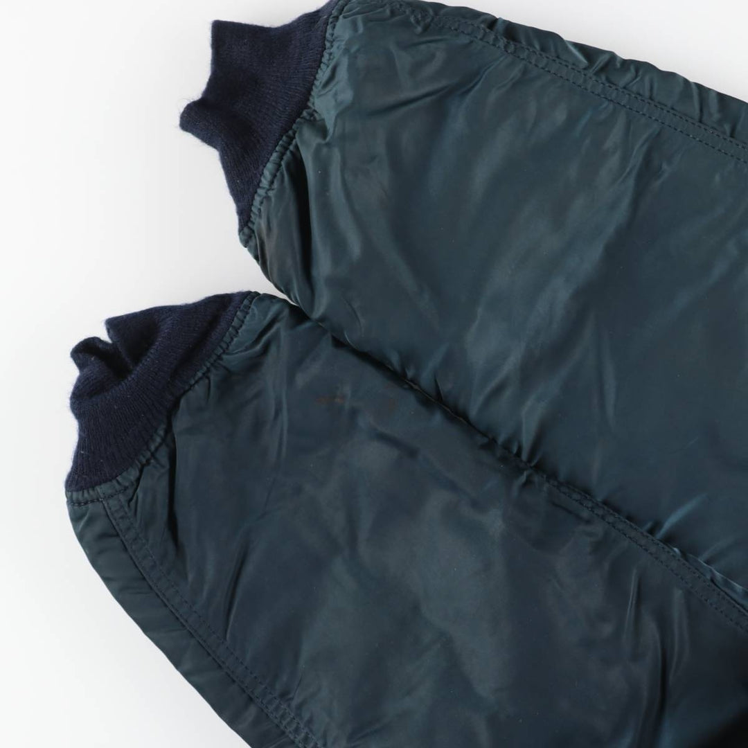 80s-90'S Civilian Alpha N-2B Type Padded Military Flight Jacket, Made in USA, Large (Men's L equivalent), Vintage unclear navy blue type Vintage Second Hand