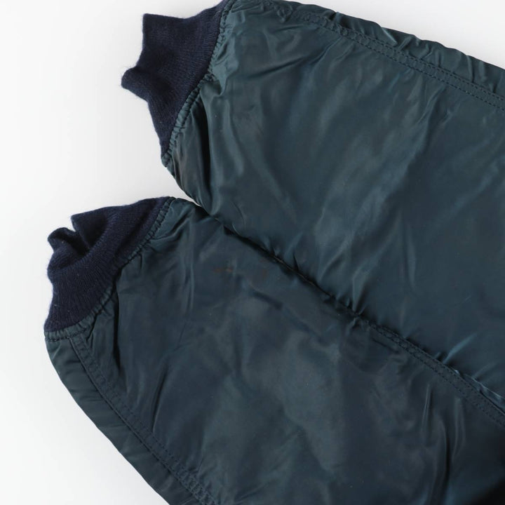 80s-90'S Civilian Alpha N-2B Type Padded Military Flight Jacket, Made in USA, Large (Men's L equivalent), Vintage unclear navy blue type Vintage Second Hand