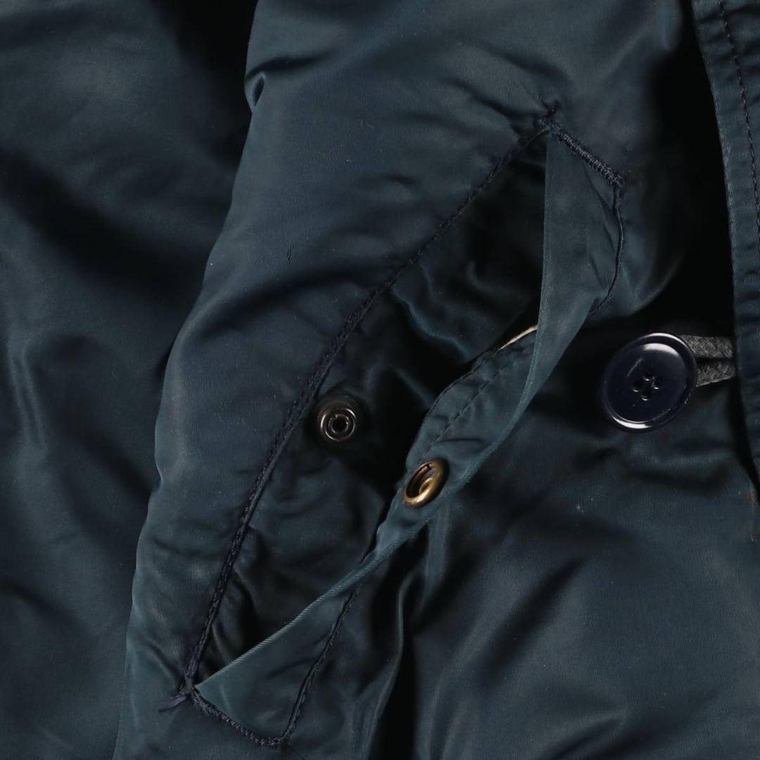 80s-90'S Civilian Alpha N-2B Type Padded Military Flight Jacket, Made in USA, Large (Men's L equivalent), Vintage unclear navy blue type Vintage Second Hand