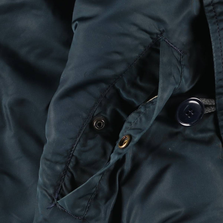 80s-90'S Civilian Alpha N-2B Type Padded Military Flight Jacket, Made in USA, Large (Men's L equivalent), Vintage unclear navy blue type Vintage Second Hand