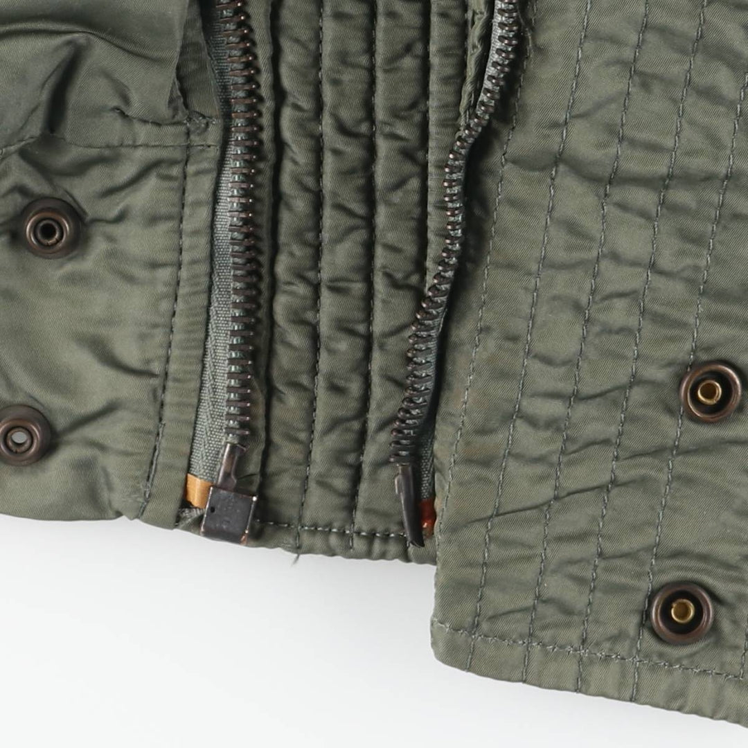 Bargain Price (with minor imperfections): 1980'S Alpha Industries N-2B Padded Military Flight Jacket, Made in USA, Large (equivalent to Men's L) unclear Khaki type sage green Vintage Second Hand