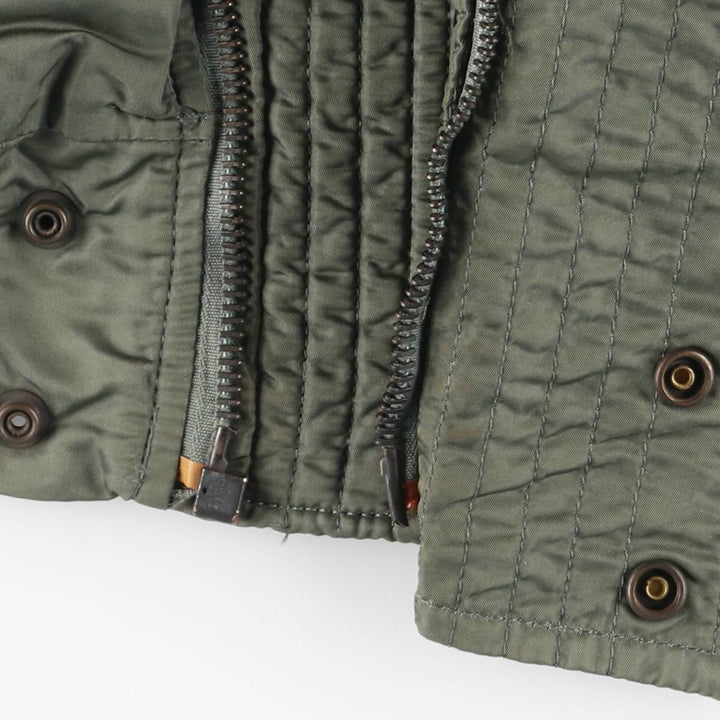 Bargain Price (with minor imperfections): 1980'S Alpha Industries N-2B Padded Military Flight Jacket, Made in USA, Large (equivalent to Men's L) unclear Khaki type sage green Vintage Second Hand