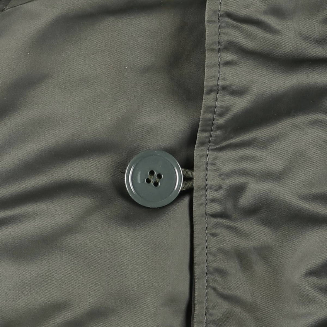 1980'S US Military Issue N-2B Military Flight Jacket, Made in USA, Large (Men's Size L equivalent) Nylon Khaki type sage green Vintage Second Hand