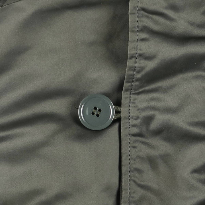 1980'S US Military Issue N-2B Military Flight Jacket, Made in USA, Large (Men's Size L equivalent) Nylon Khaki type sage green Vintage Second Hand