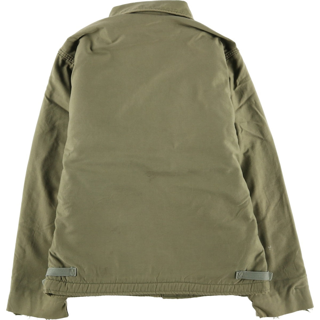 Discounted due to minor imperfections: Genuine US military A-2 deck jacket, men's size M equivalent, vintage. unclear Khaki type Vintage Second Hand