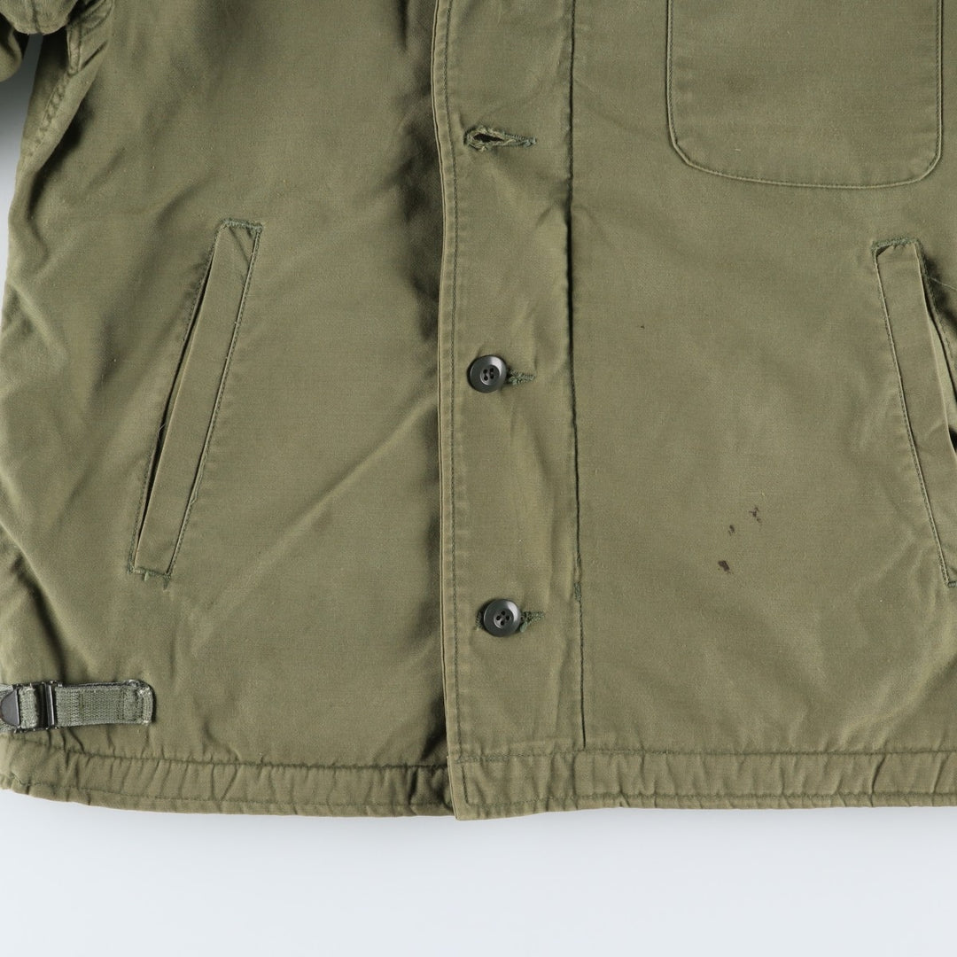 Discounted due to minor imperfections: Genuine US military A-2 deck jacket, men's size M equivalent, vintage. unclear Khaki type Vintage Second Hand