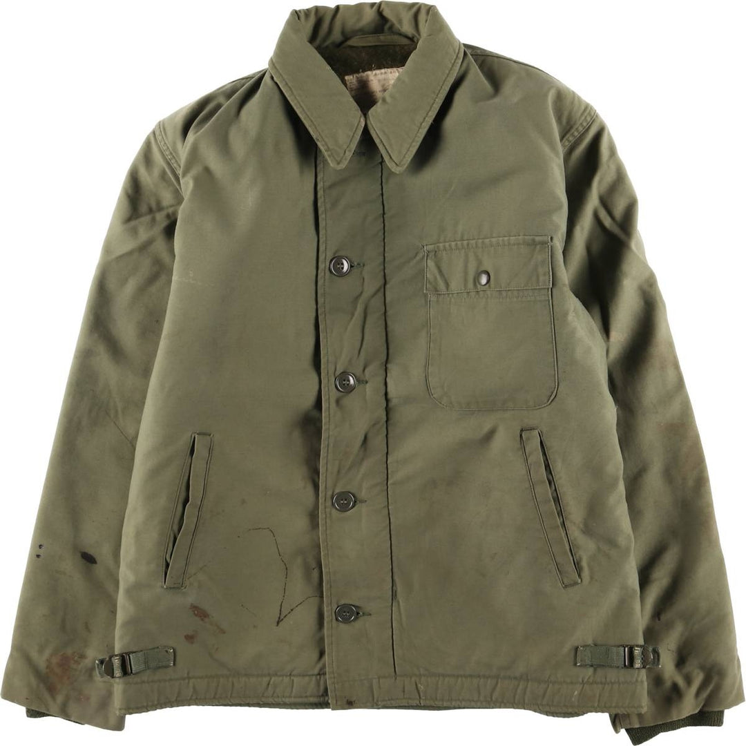 Special discounted price due to minor imperfections: 1970'S US military A-2 deck jacket, made in USA, men's size M equivalent, vintage. unclear Khaki type Vintage Second Hand
