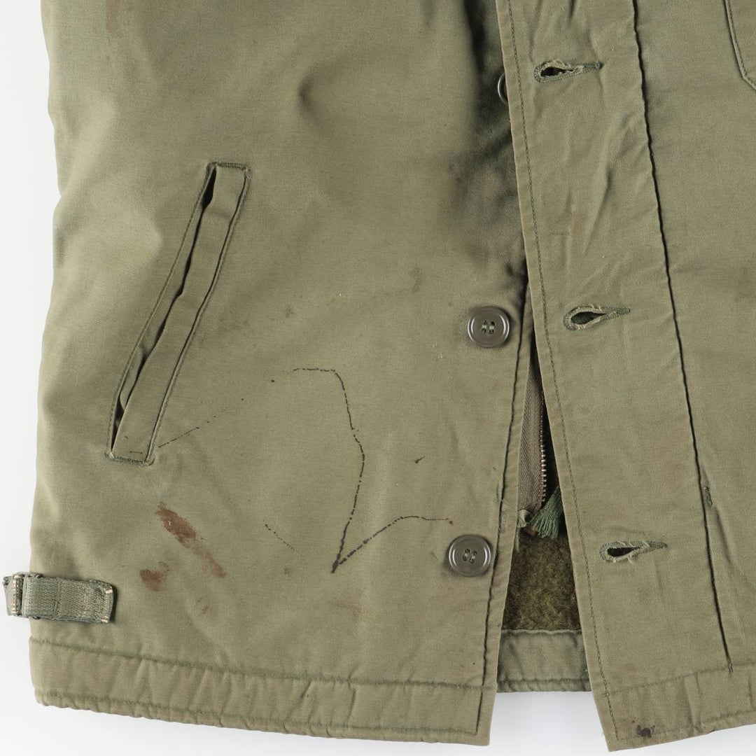 Special discounted price due to minor imperfections: 1970'S US military A-2 deck jacket, made in USA, men's size M equivalent, vintage. unclear Khaki type Vintage Second Hand