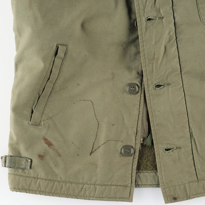 Special discounted price due to minor imperfections: 1970'S US military A-2 deck jacket, made in USA, men's size M equivalent, vintage. unclear Khaki type Vintage Second Hand
