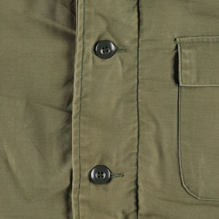 1980'S US Military A-2 Military Deck Jacket, Made in USA, MEDIUM (38-40), Men's M equivalent, Vintage Nylon Khaki type Vintage Second Hand