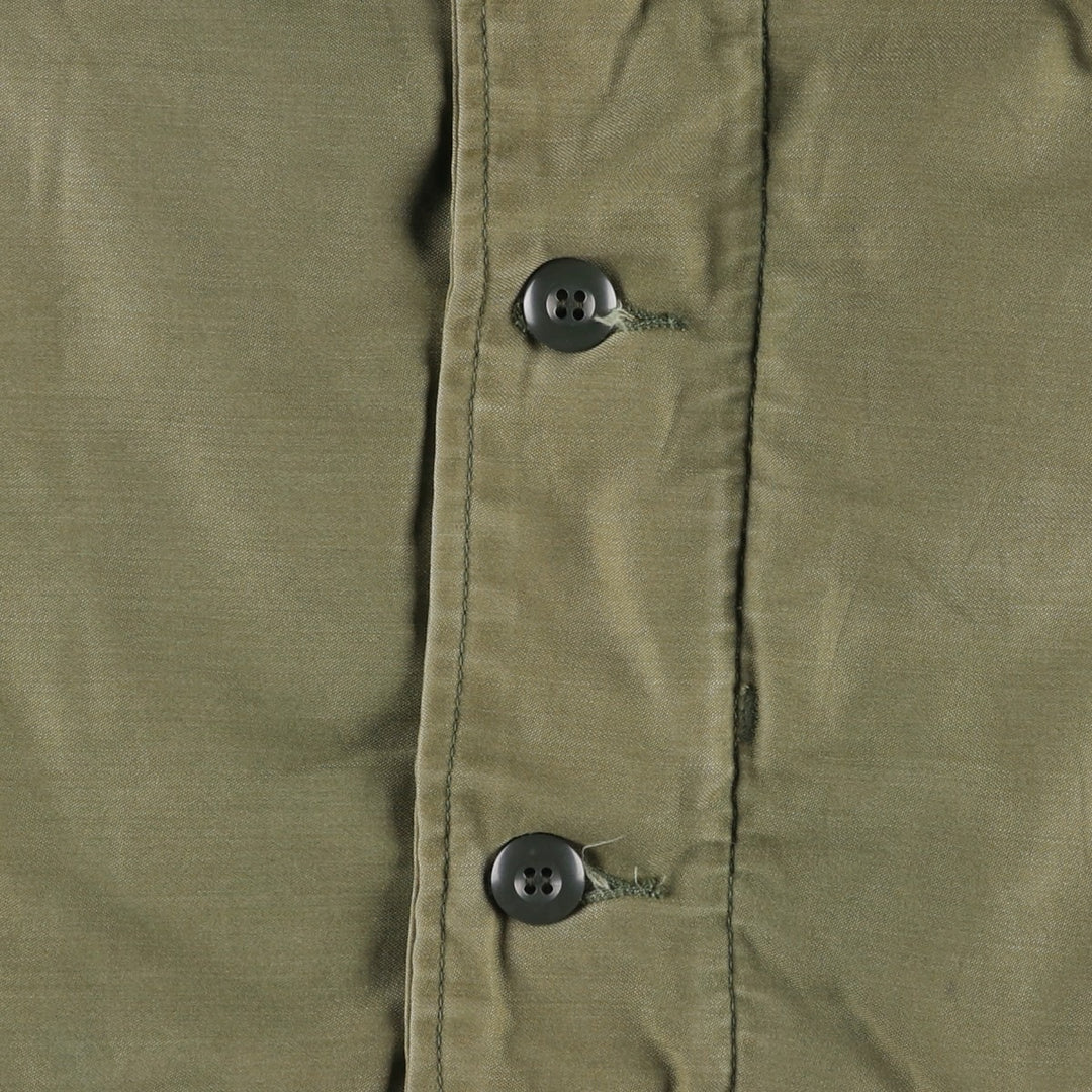 1980'S US Military A-2 Military Deck Jacket, Made in USA, MEDIUM (38-40), Men's M equivalent, Vintage Nylon Khaki type Vintage Second Hand
