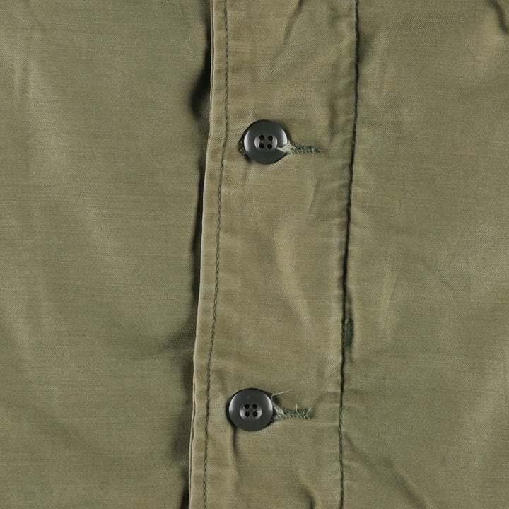 1980'S US Military A-2 Military Deck Jacket, Made in USA, MEDIUM (38-40), Men's M equivalent, Vintage Nylon Khaki type Vintage Second Hand