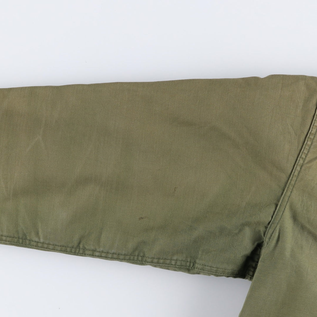 1980'S US Military A-2 Military Deck Jacket, Made in USA, MEDIUM (38-40), Men's M equivalent, Vintage Nylon Khaki type Vintage Second Hand