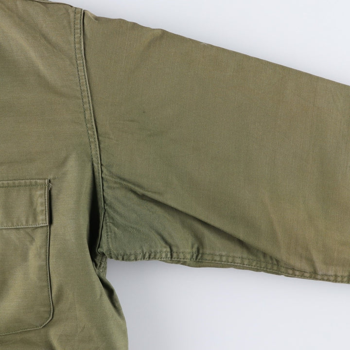 1980'S US Military A-2 Military Deck Jacket, Made in USA, MEDIUM (38-40), Men's M equivalent, Vintage Nylon Khaki type Vintage Second Hand