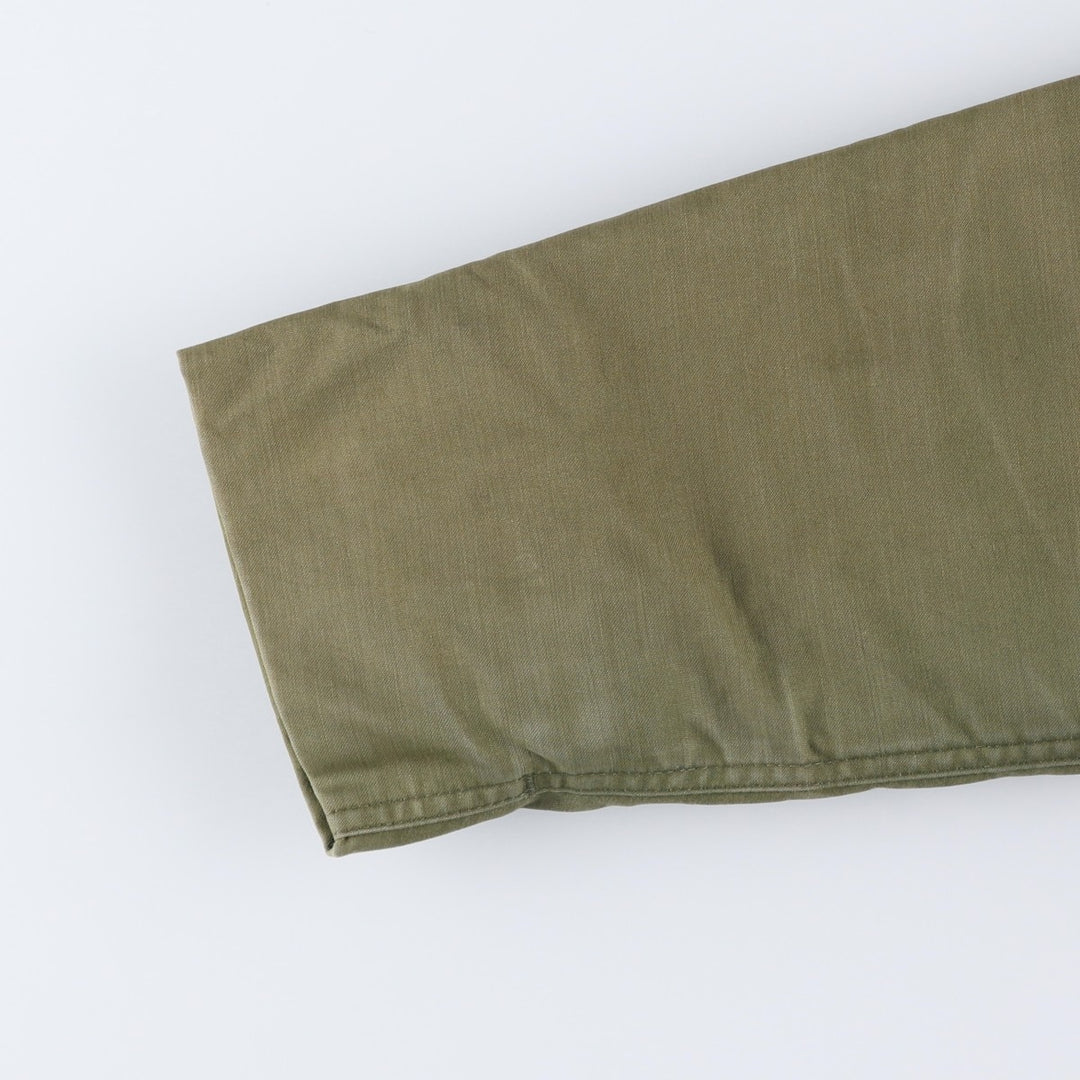 1980'S US Military A-2 Military Deck Jacket, Made in USA, MEDIUM (38-40), Men's M equivalent, Vintage Nylon Khaki type Vintage Second Hand