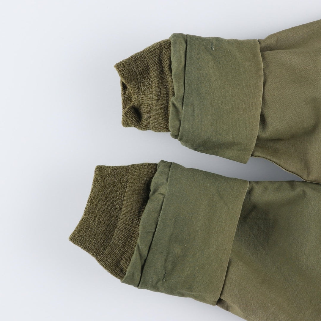 1980'S US Military A-2 Military Deck Jacket, Made in USA, MEDIUM (38-40), Men's M equivalent, Vintage Nylon Khaki type Vintage Second Hand