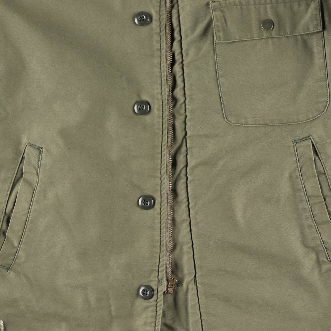 Special discounted price due to minor imperfections: 1970'S US military A-2 deck jacket, made in USA, MEDIUM (equivalent to men's M), vintage. unclear Khaki type sage green Vintage Second Hand