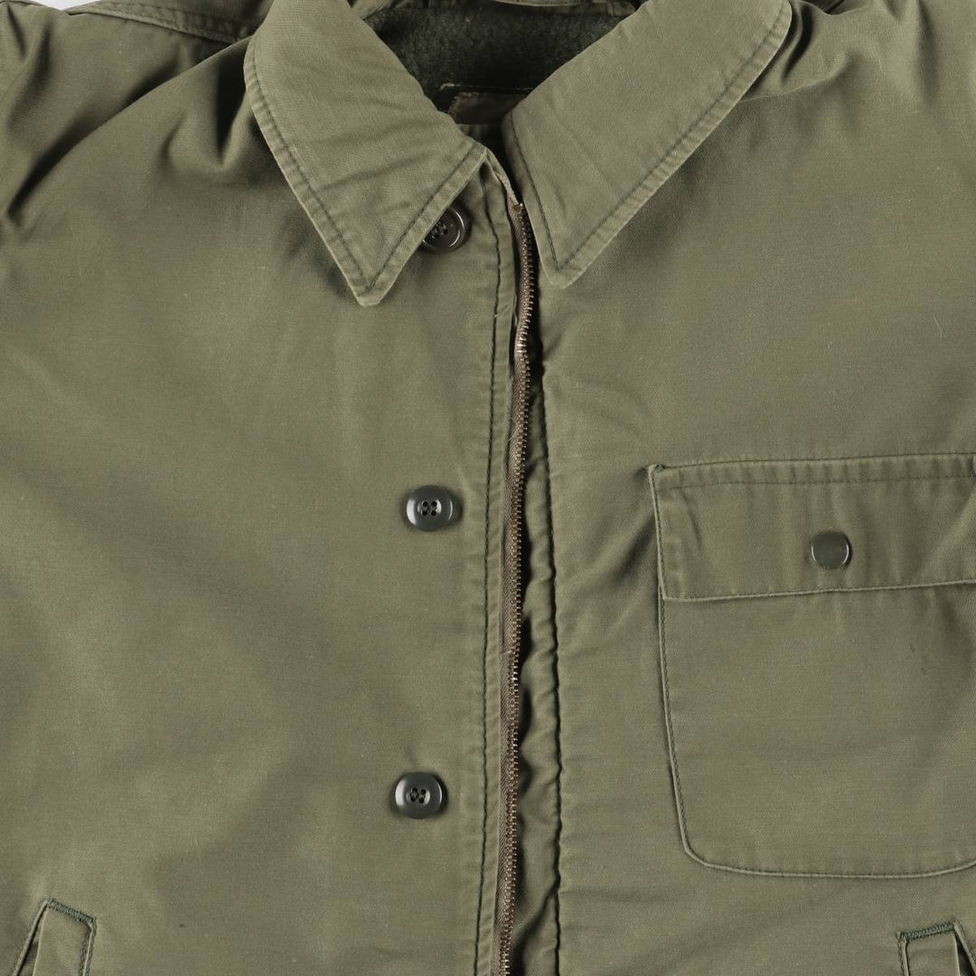 Special discounted price due to minor imperfections: 1970'S US military A-2 deck jacket, made in USA, MEDIUM (equivalent to men's M), vintage. unclear Khaki type sage green Vintage Second Hand