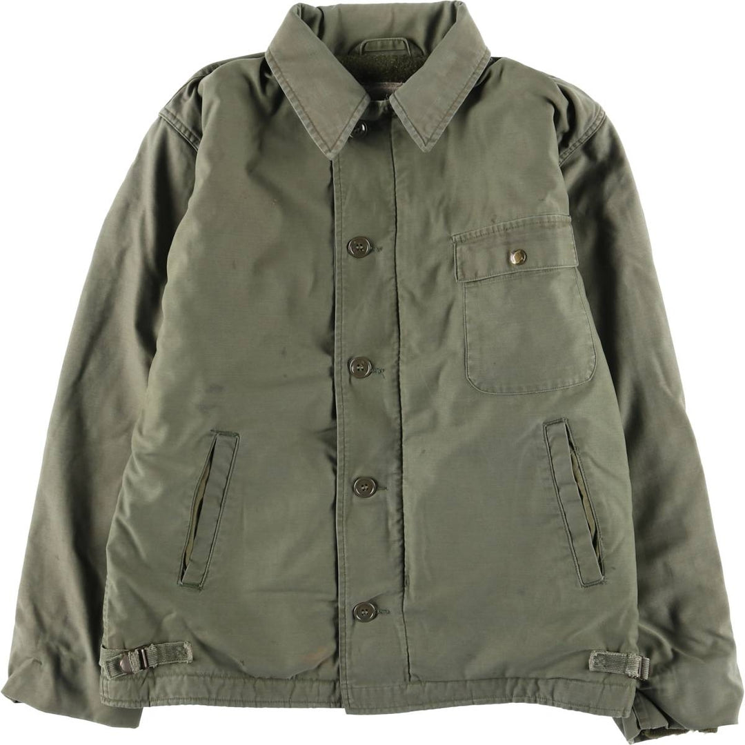 Genuine US military A-2 deck jacket, military deck jacket, men's size M equivalent, vintage. unclear Khaki type Vintage Second Hand