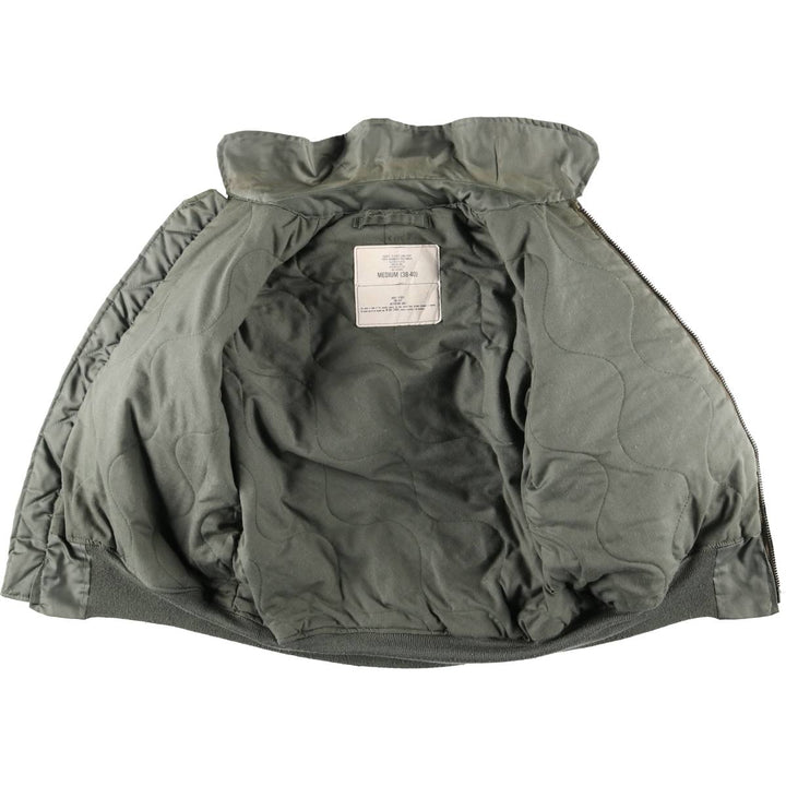 1980'S US Military Issue CWU-45P Military Flight Jacket, Made in USA, Medium (Men's M equivalent) Aromatic polyamide Khaki type sage green Vintage Second Hand