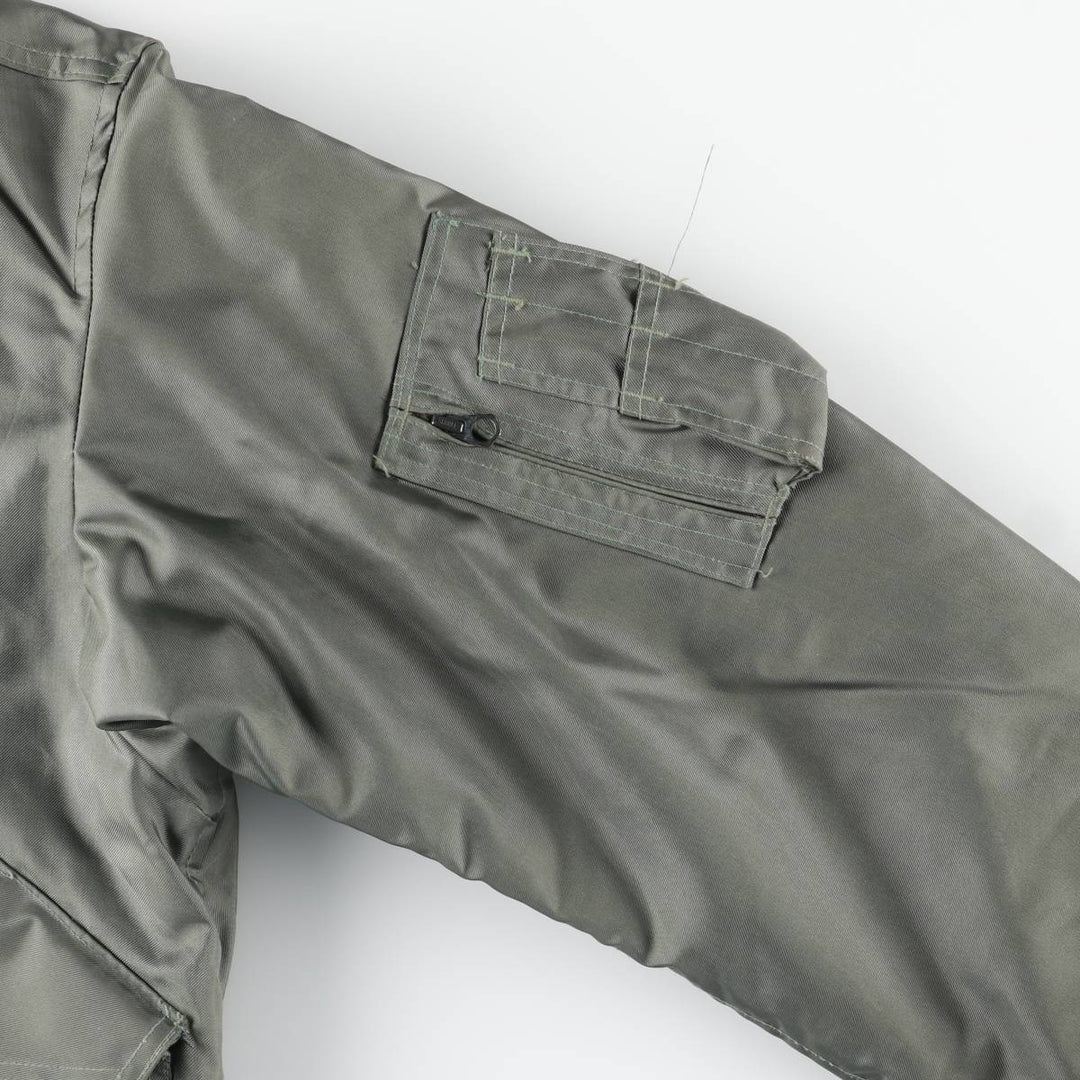 1980'S US Military Issue CWU-45P Military Flight Jacket, Made in USA, Medium (Men's M equivalent) Aromatic polyamide Khaki type sage green Vintage Second Hand