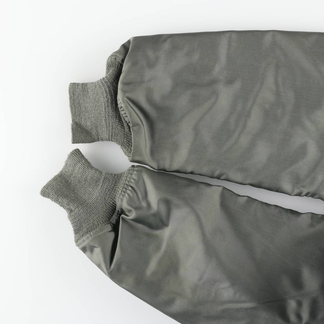 1980'S US Military Issue CWU-45P Military Flight Jacket, Made in USA, Medium (Men's M equivalent) Aromatic polyamide Khaki type sage green Vintage Second Hand