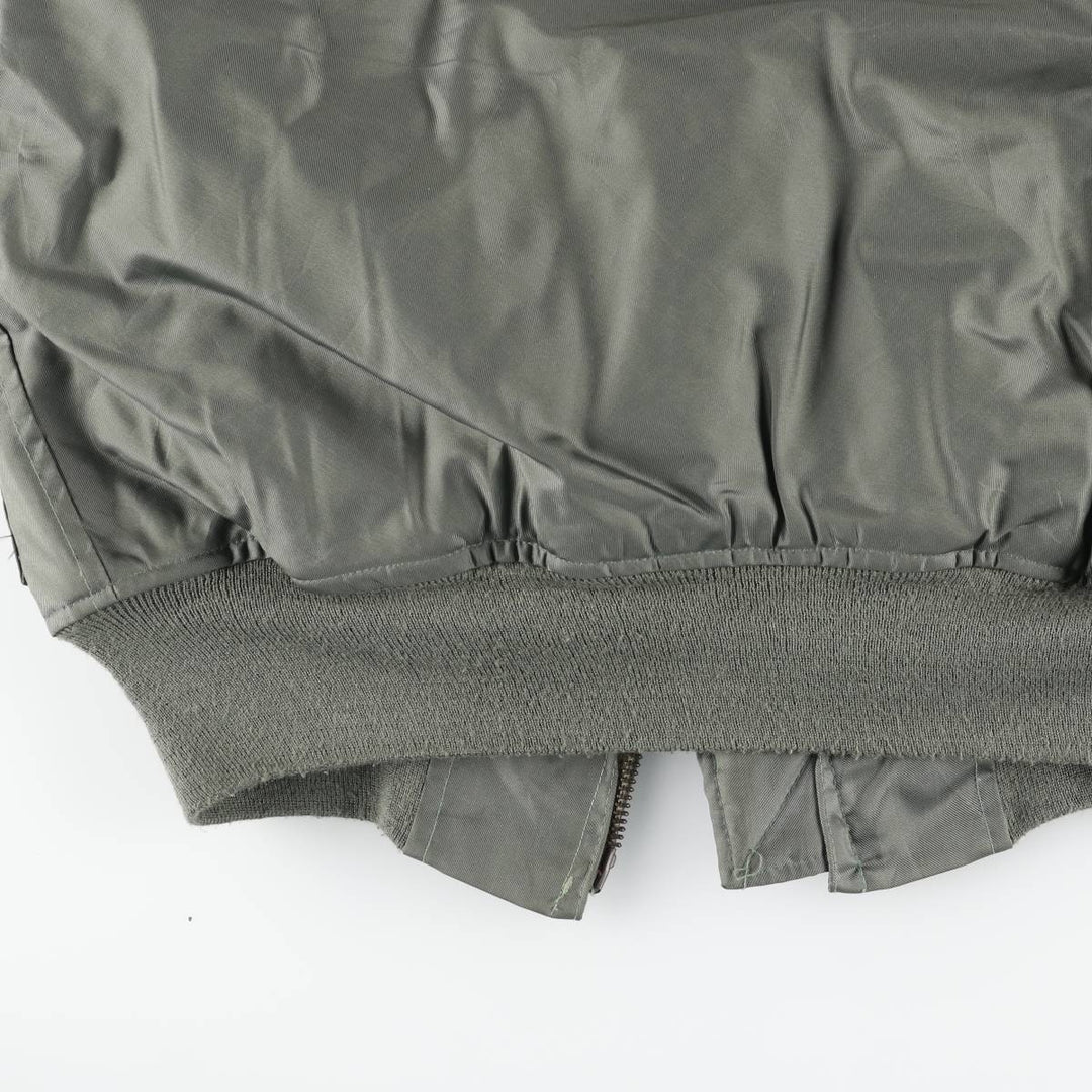 1980'S US Military Issue CWU-45P Military Flight Jacket, Made in USA, Medium (Men's M equivalent) Aromatic polyamide Khaki type sage green Vintage Second Hand