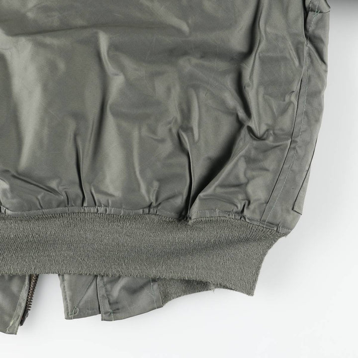 1980'S US Military Issue CWU-45P Military Flight Jacket, Made in USA, Medium (Men's M equivalent) Aromatic polyamide Khaki type sage green Vintage Second Hand