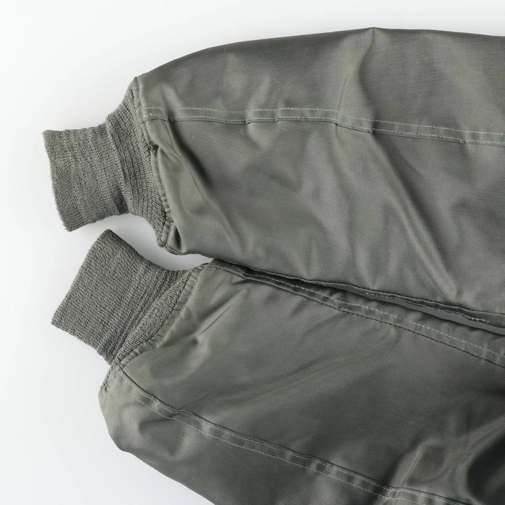 1980'S US Military Issue CWU-45P Military Flight Jacket, Made in USA, Medium (Men's M equivalent) Aromatic polyamide Khaki type sage green Vintage Second Hand
