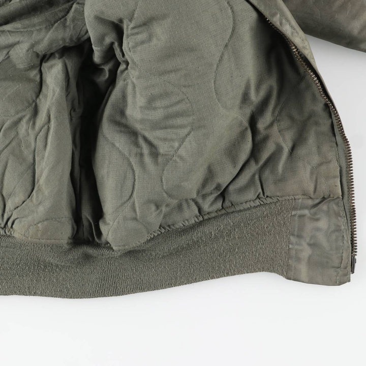 1990'S US Military Issue CWU-45P Military Flight Jacket, Made in USA, Men's Size L (approx.) Aromatic polyamide Khaki type sage green Vintage Second Hand