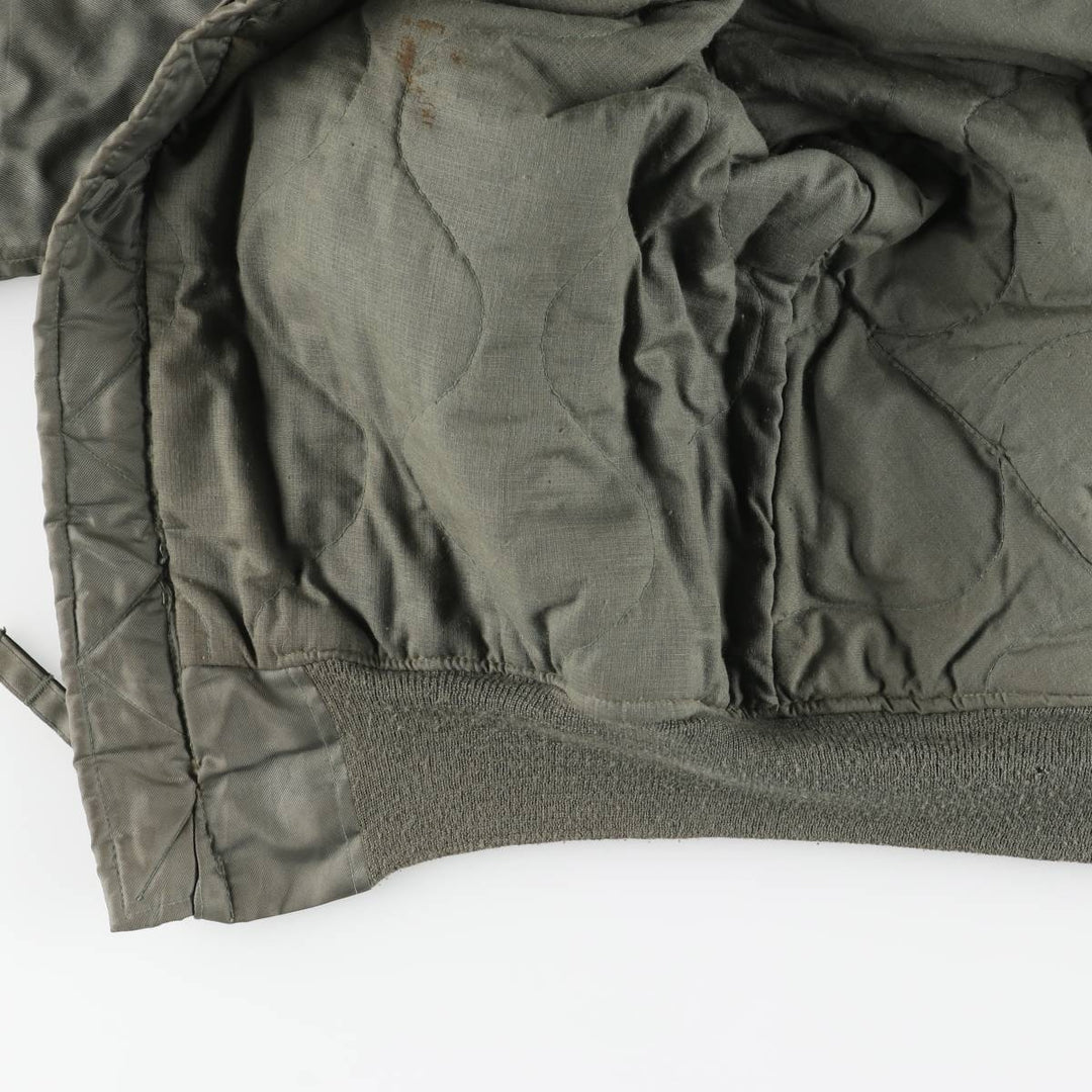1990'S US Military Issue CWU-45P Military Flight Jacket, Made in USA, Men's Size L (approx.) Aromatic polyamide Khaki type sage green Vintage Second Hand