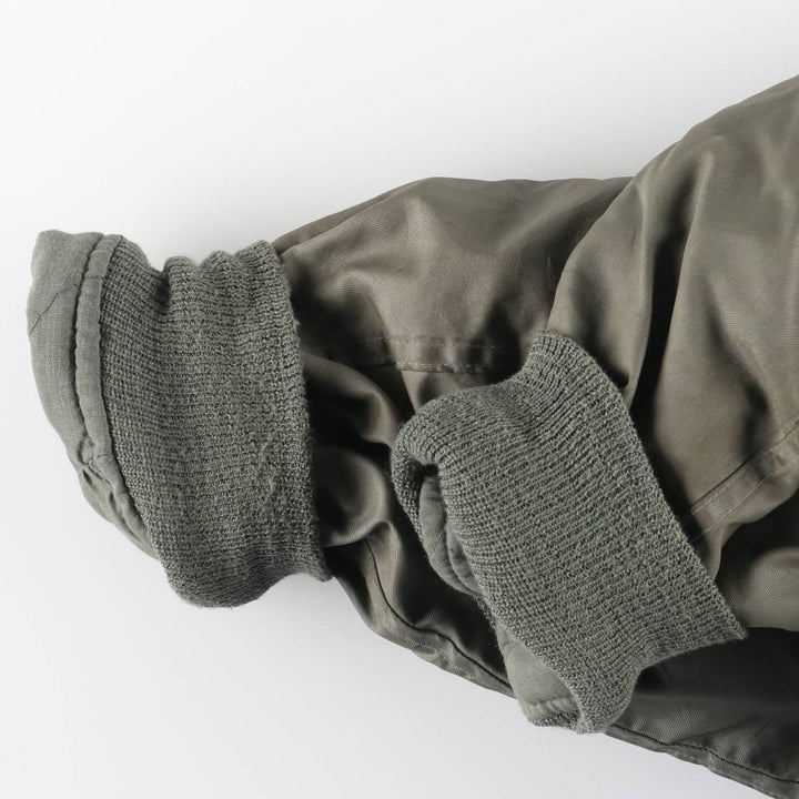 1990'S US Military Issue CWU-45P Military Flight Jacket, Made in USA, Men's Size L (approx.) Aromatic polyamide Khaki type sage green Vintage Second Hand