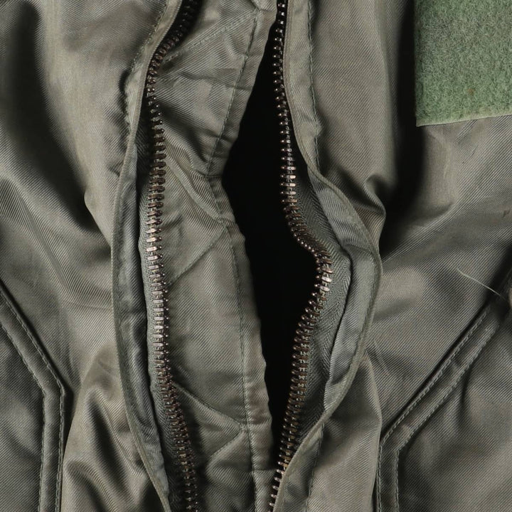 1990'S US Military Issue CWU-45P Military Flight Jacket, Made in USA, Men's Size L (approx.) Aromatic polyamide Khaki type sage green Vintage Second Hand