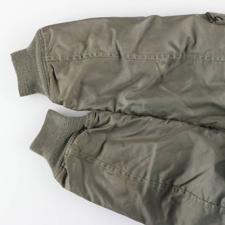 1990'S US Military Issue CWU-45P Military Flight Jacket, Made in USA, Men's Size L (approx.) Aromatic polyamide Khaki type sage green Vintage Second Hand