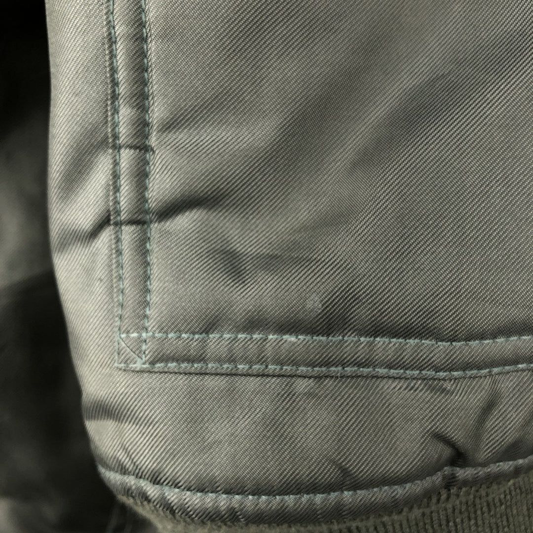 Authentic 2000'S US military padded flight jacket, made in the USA, medium, men's size M Aramid Silver type Vintage Second Hand